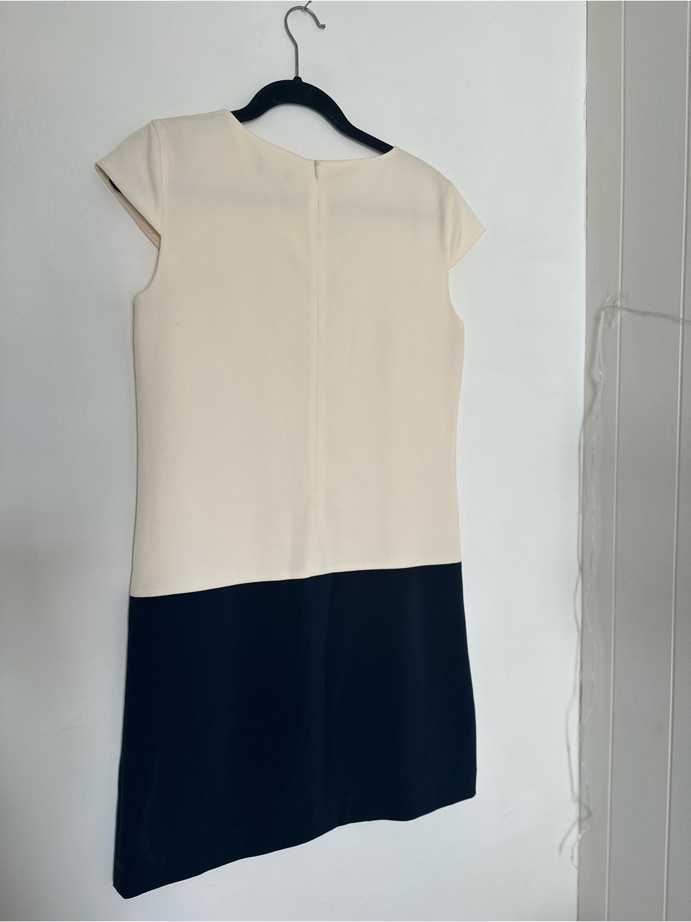 Klassy Network Cream and Black Colorblock Mini Dress
